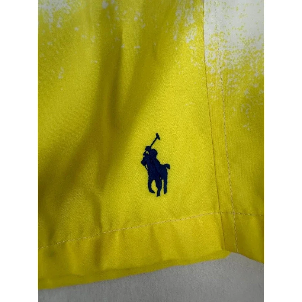 Polo Ralph Lauren Wellness Club Swim Trunks Mens XL Yellow Ombre NWT Recycled